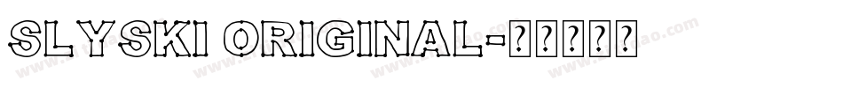 SlySki Original字体转换